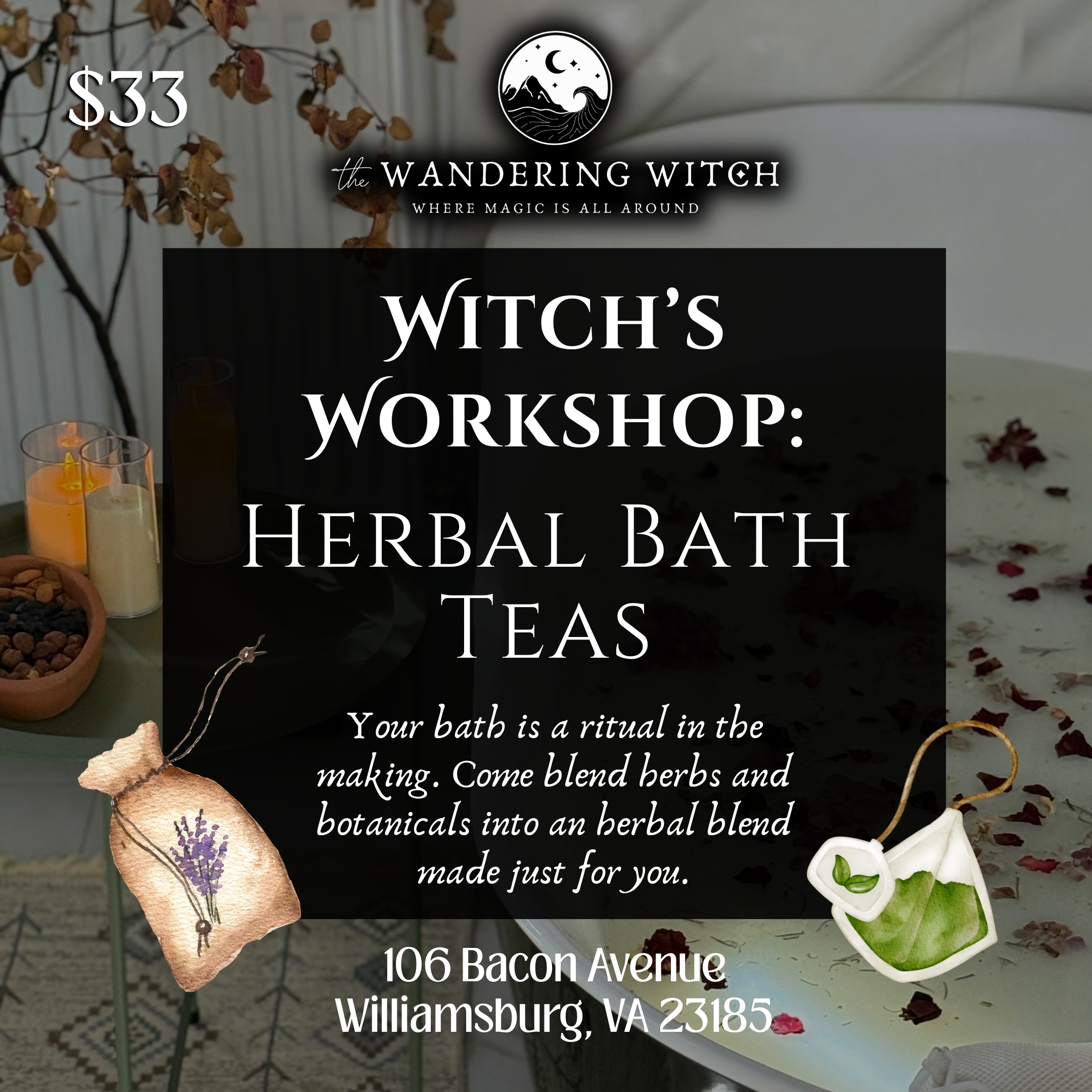 Witch's Workshop: Herbal Bath Teas