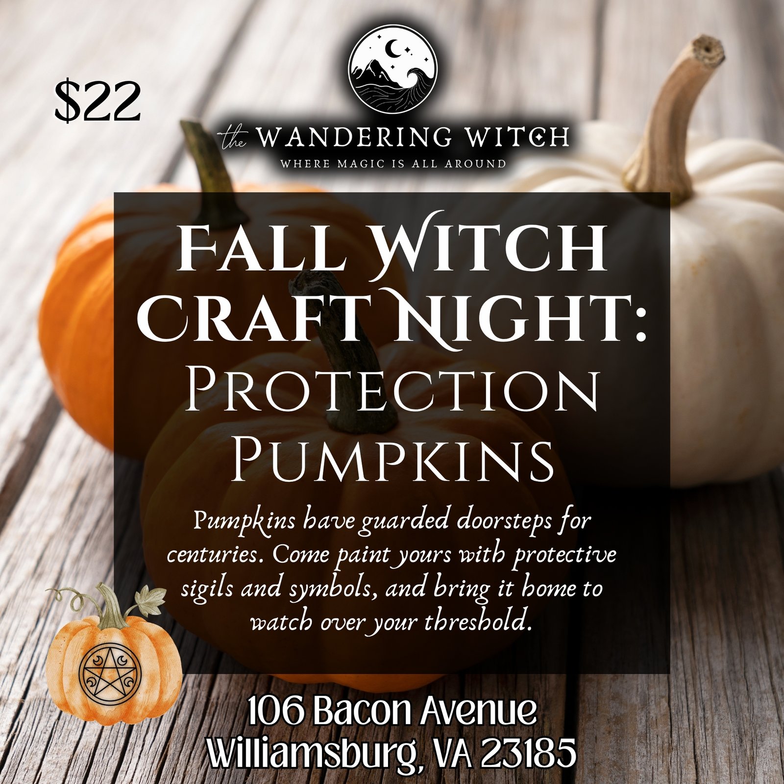 Fall Witch Craft Night: Protection Pumpkins